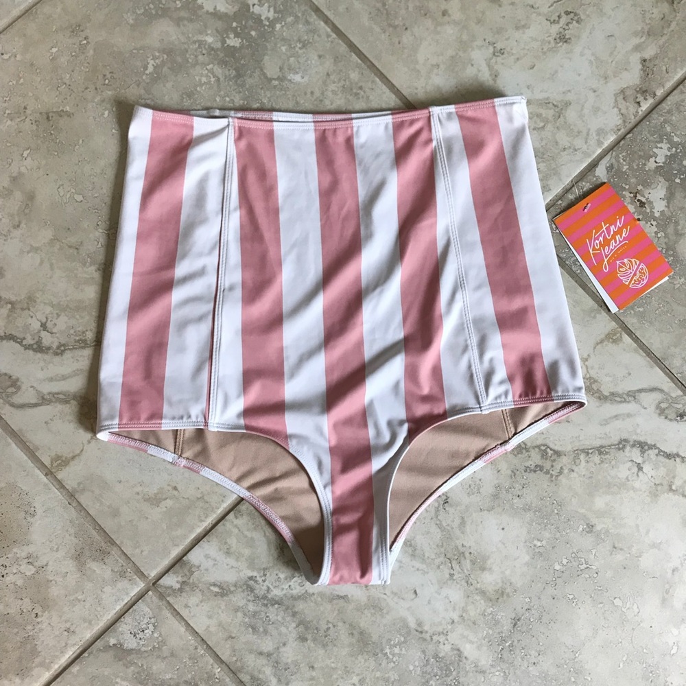 Kortni Jeane Extended High Waist Sweet Stripe